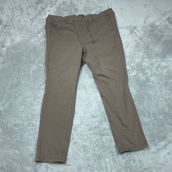 Torrid Brown Stretchy Drawstring Pants Size 2R Slim Fit Lightweight a0464 - Picture 1 of 9